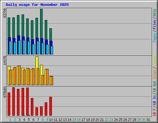 Daily usage for November 2025