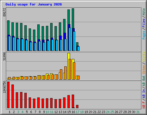 Daily usage for January 2026
